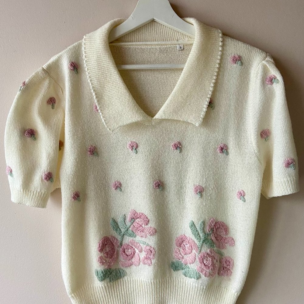 Vintage Short Sleeve Sweater